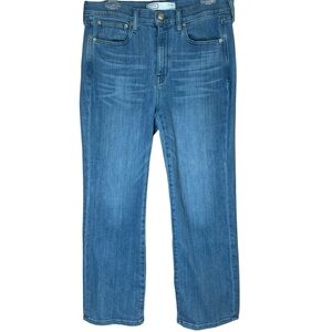 AYR All Year Round The Pop Straight Leg Jeans Sz 32 Light Wash Stretch USA Made